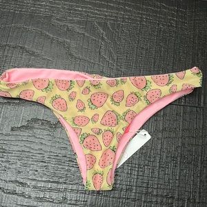 Lolli Strawberry Pink Bikini Bottoms.  Size-L.  New with Tags.